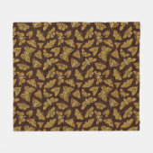 Retro 1970s Moths Fleece Deken (Voorkant (Horizontaal))