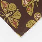 Retro 1970s Moths Fleece Deken (Hoek)