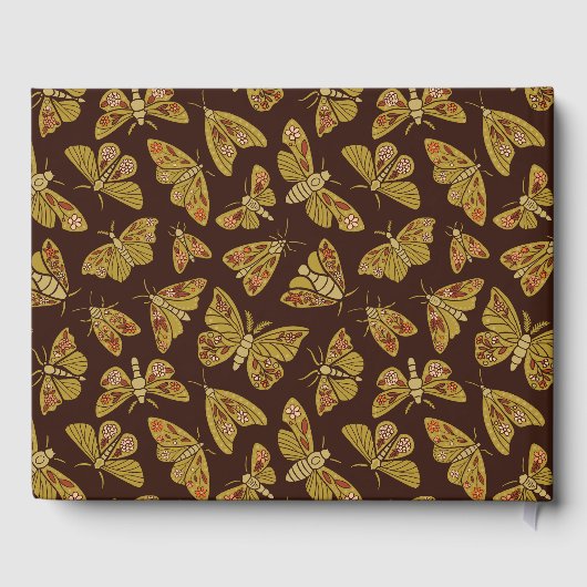 Retro 1970s Moths Gastenboek (Achterkant)