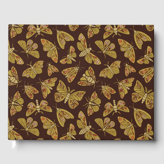 Retro 1970s Moths Gastenboek (Voorkant)