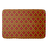 Retro 1970s Oranje Red Abstract Pattern Room 237 Badmat (Voorkant)