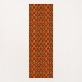 Retro 1970s Oranje Red Abstract Pattern Room 237 Yogamat (Voorkant)