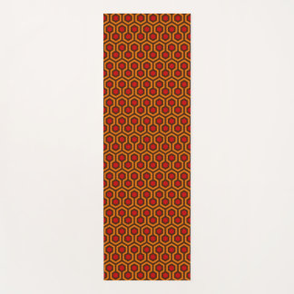 Retro 1970s Oranje Red Abstract Pattern Room 237 Yogamat