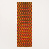 Retro 1970s Oranje Red Abstract Pattern Room 237 Yogamat (Achterkant)