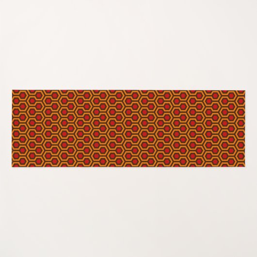 Retro 1970s Oranje Red Abstract Pattern Room 237 Yogamat (Voorkant (horizontaal))
