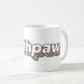 Retro 1970s pastel Southpaw Frosted Glass Coffee M Koffiemok (Voorkant rechts)