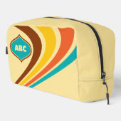 Retro 1970's Stripes Monogram Toilettasje (Rechterhoek)