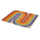 Retro 1970s Style Arched Stripes Geometric Pattern Snijplank (Hoek)