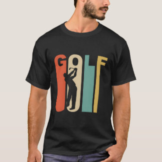 Retro 1970's Style Golfer Golfen Sport T-shirt