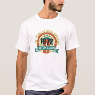 Retro 1972 50 jaar oude pap Birthday Gift T-shirt