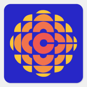 Retro 1974-1986 vierkante sticker