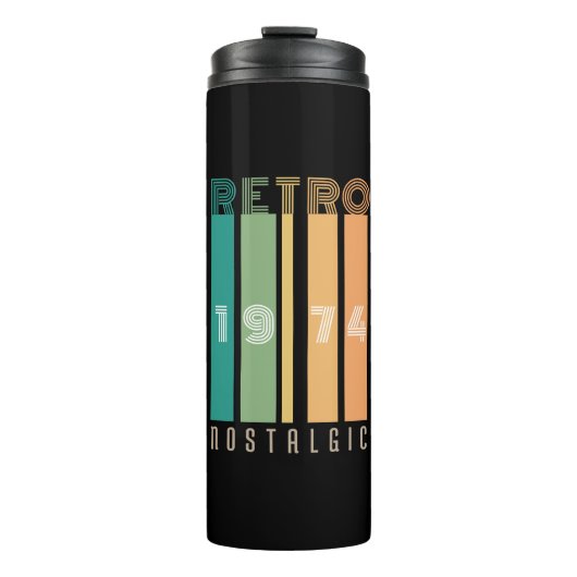 Retro 1974 nostalgisch thermosbeker (Voorkant)