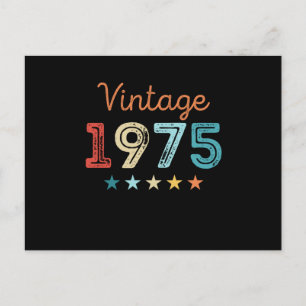 Retro 1975 50e verjaardag cadeau 50 jaar oud briefkaart
