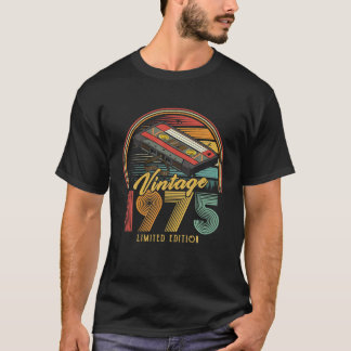 Retro 1975 Cadeau Cassette 1975 51e Verjaardag 51 T-shirt