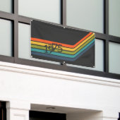 Retro 1975 Feest Design Spandoek (Buitenkant Gebouw)