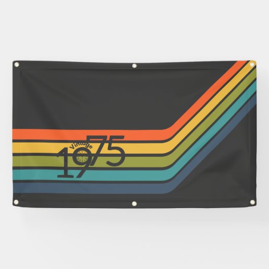 Retro 1975 Feest Design Spandoek (Horizontaal)