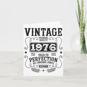 Retro 1976 Geboortejaar Verjaardag Grappige Citate Kaart