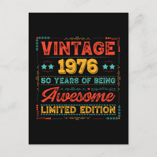Retro 1976 Gemaakt in 1976 70ste verjaardag 50 Jaa Briefkaart