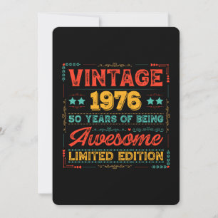 Retro 1976 Gemaakt in 1976 70ste verjaardag 50 jaa Kaart
