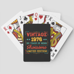 Retro 1976 Gemaakt in 1976 70ste verjaardag 50 Jaa Pokerkaarten