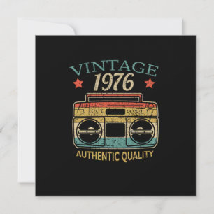 Retro 1976 Radio Authentieke Kwaliteit Verjaardags Kaart