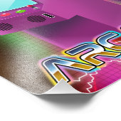 Retro 1980-arcade foto afdruk (Hoek)