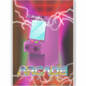 Retro 1980-arcade sticker (Voorkant)