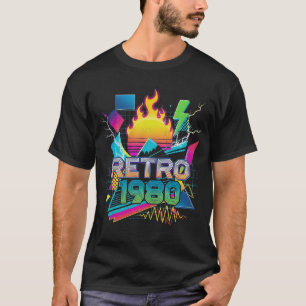 RETRO 1980 - T-shirt Vintage Arcade Synthwave 80s