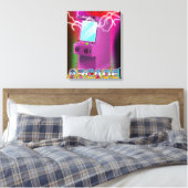 Retro 1980s arcadespel canvas afdruk (Insitu (Slaapkamer))