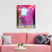 Retro 1980s arcadespel canvas afdruk (Insitu (Woonkamer))