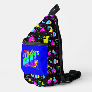 RETRO 1980s BAND KLEURIGE VORMEN Sling Bag
