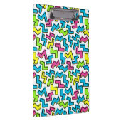 Retro 1980's Cool Cute 80s Memphis Pattern Klembord (Rechts)