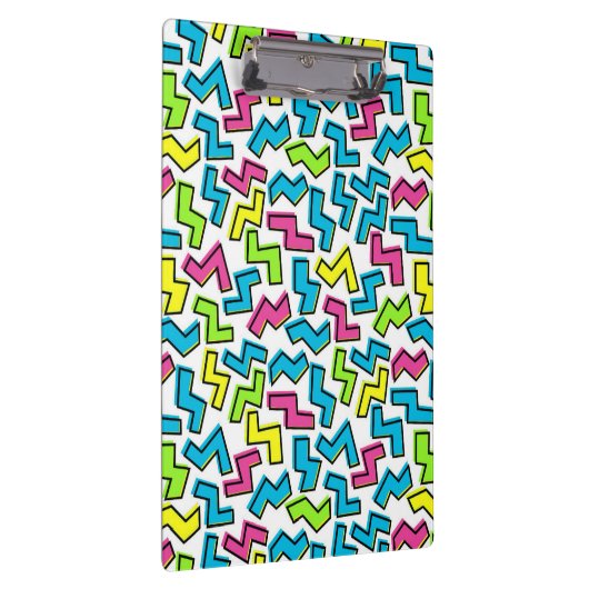 Retro 1980's Cool Cute 80s Memphis Pattern Klembord (Rechts)