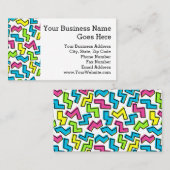 Retro 1980's Cool Cute 80s Memphis Pop Art Pattern Visitekaartje (Voorkant / Achterkant)