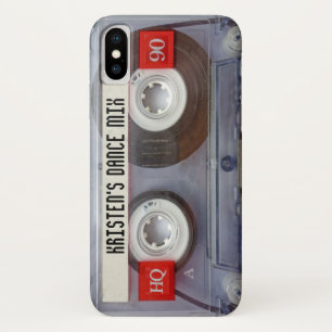 Retro 1980's Cool Funny Cute Cassettebandje iPhone X Hoesje