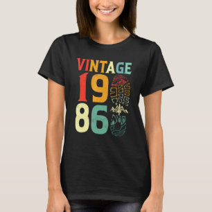 Retro 1986 36 Jaar Verjaardag Kamperen Wandel B T-shirt