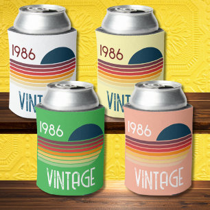 Retro 1986 Streep Zon 40e Verjaardag Blikjeskoeler