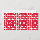 Retro 1 foto met witte script kerstgroet feestdagenkaart (Achterkant)