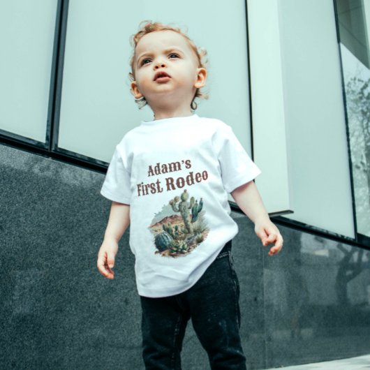 Retro 1e Eerste Rodeo Western Cactus Verjaardag