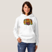 Retro 2011 Floral Power Lettering Design Hoodie (Voorkant volledig)