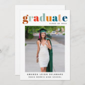 Retro 2024 Afstuderen Foto Aankondiging (Voorkant / Achterkant)