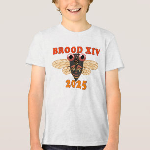 Retro 2025 Brood XIV Cicada Shirt voor kinderen