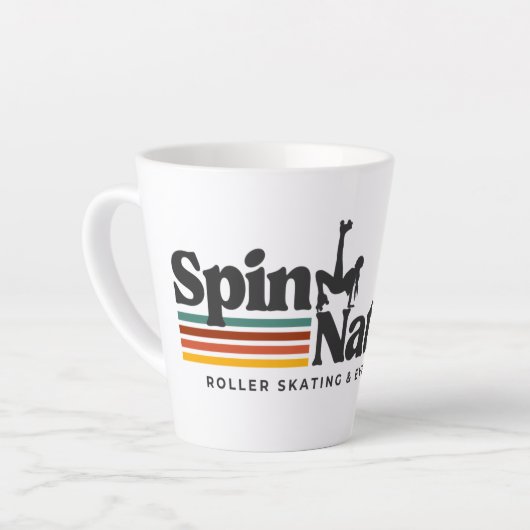 Retro 2025 SpinNations Mug Latte Mok (Linkerhoek)