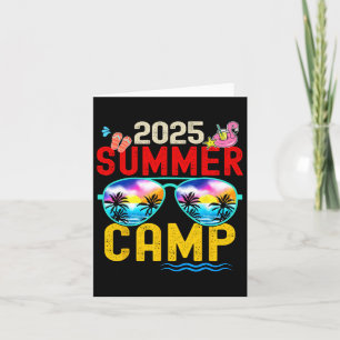 Retro 2025 zomer kamp vakantie kampeerder matching kaart