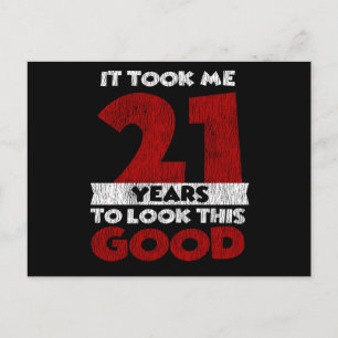 Retro 21 Jaar Oude Grappige 21e Verjaardagscadeau Briefkaart