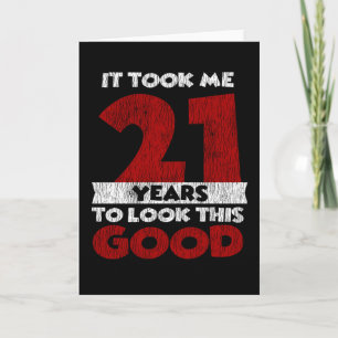 Retro 21 Jaar Oude Grappige 21e Verjaardagscadeau Kaart