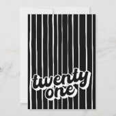 Retro 21e verjaardag uitnodiging | eenentwintig (Achterkant)