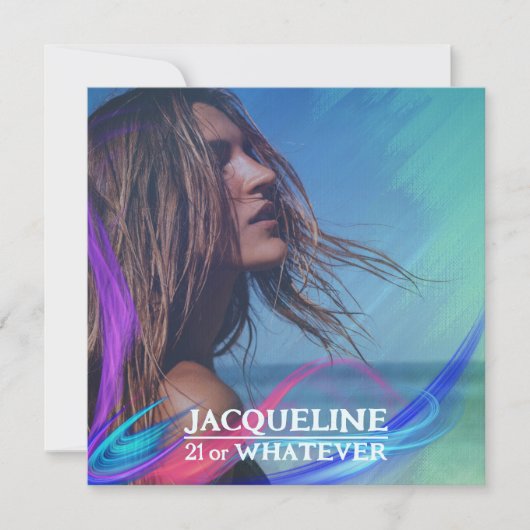 Retro 21st Verjaardag Kleurrijke jaren 90 Muziek A Kaart (Voorkant)