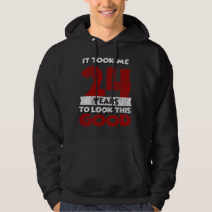 Retro 24 Jaar Oude Grappige 24e Verjaardagscadeau Hoodie