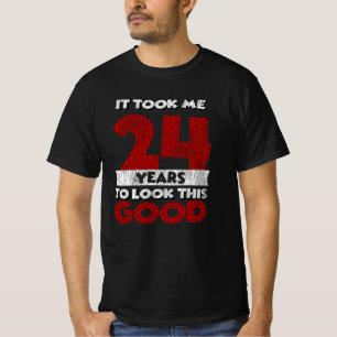 Retro 24 Jaar Oude Grappige 24e Verjaardagscadeau T-shirt